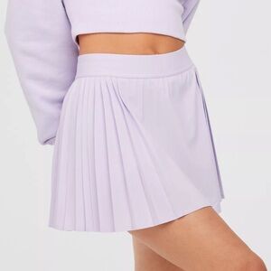 Aerie Offline lavender pleated mini skort
